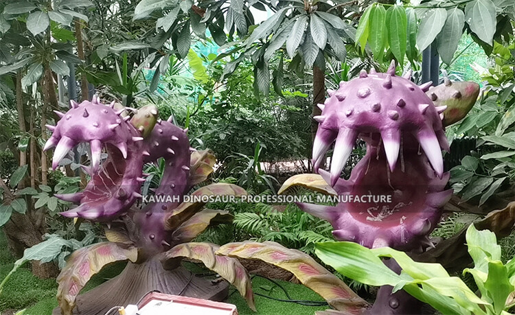 公园景区装饰摆件硅胶电动食人花模型